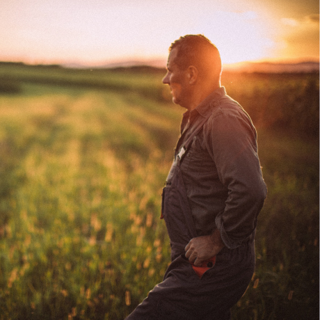 Farmer out on the farm
